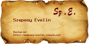 Szepesy Evelin névjegykártya