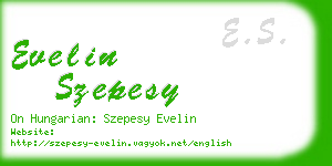 evelin szepesy business card